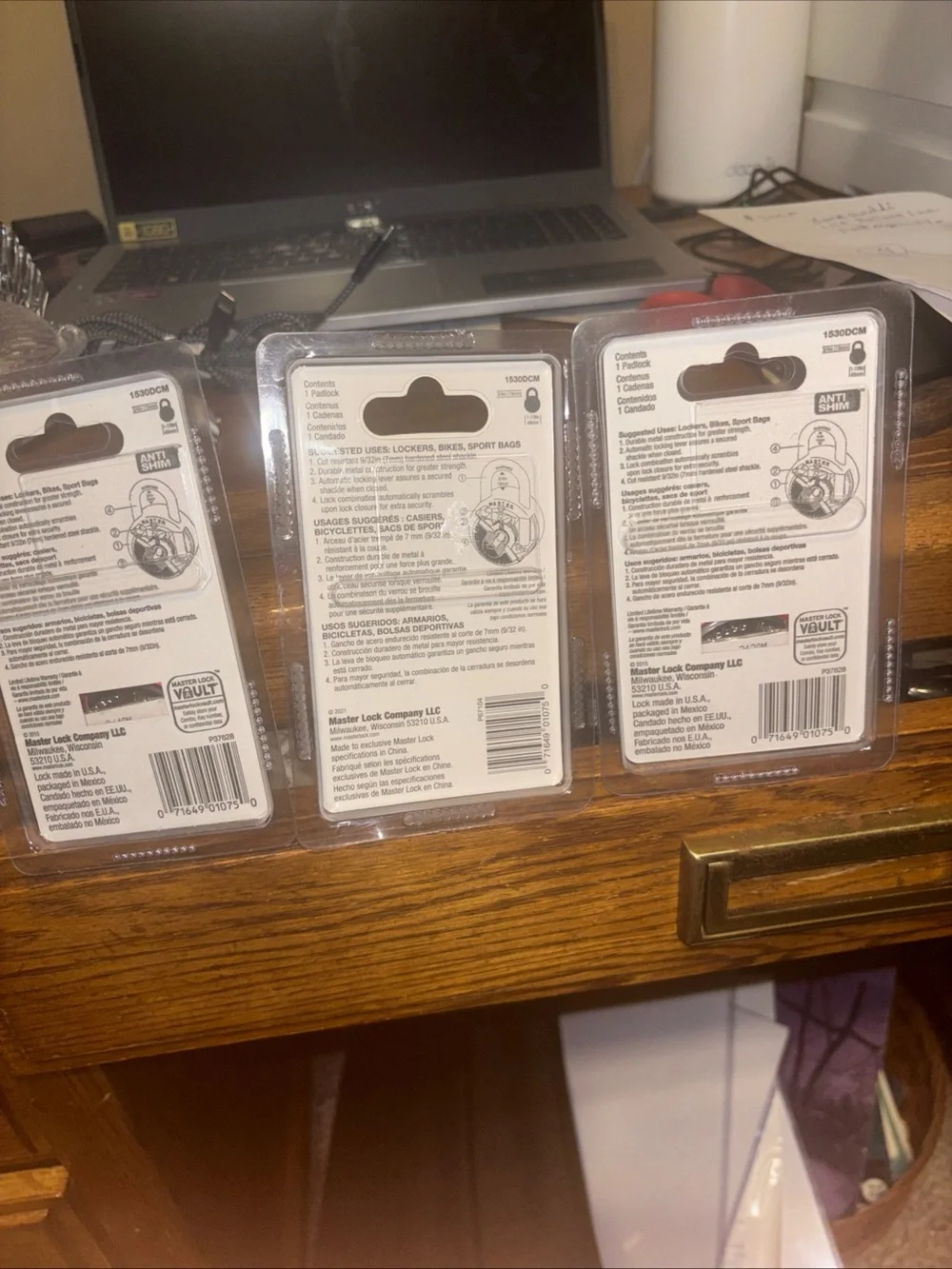 Masters Red Master Lock Combination Padlocks (3-Pack)